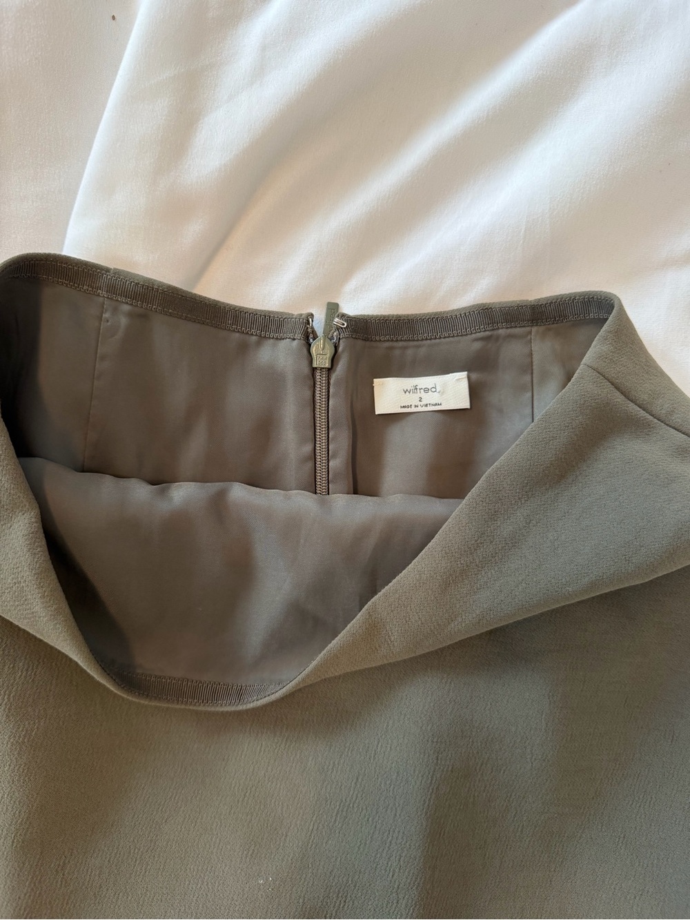 Wilfred Olive Green Mini Skirt